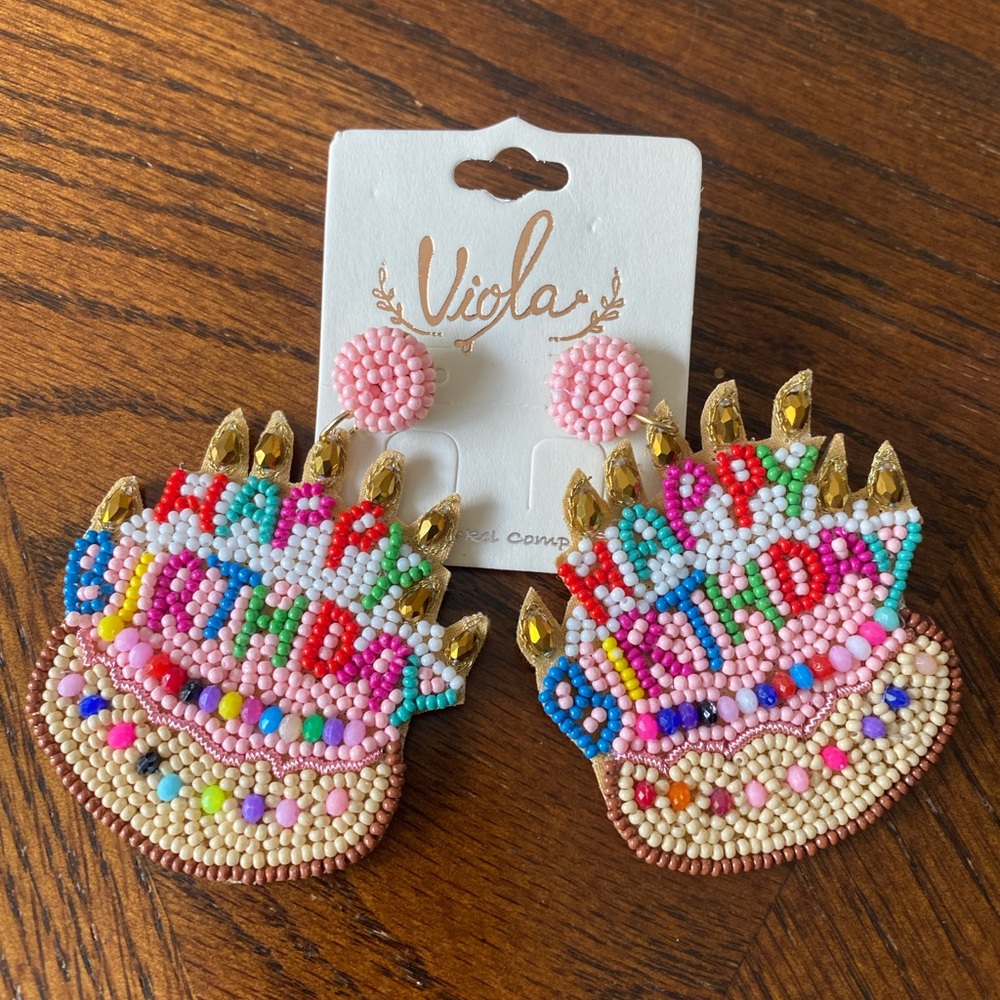 Happy birthday earrings!